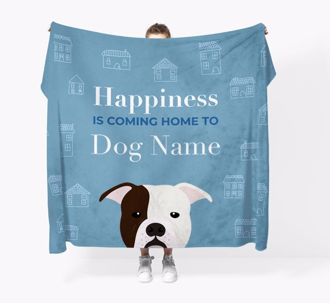 Happiness Is: Personalised {breedFullName} Throw Blanket